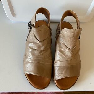 Miz Mooz Tan Leather Sandals